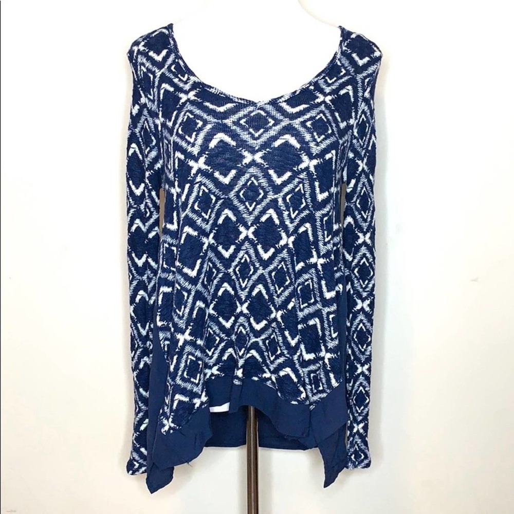 Chip & Pepper Blue Layered Look Top
